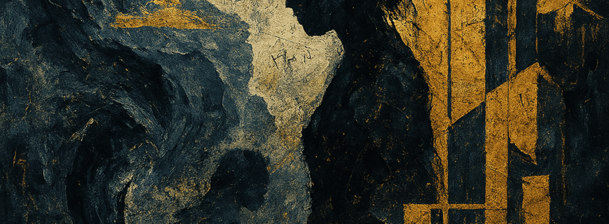 An abstract digital artwork symbolizing 'hardship and law' swirling, chaotic forms in dark blues an An abstract digital artwork symbolizing 'hardship and law' swirling, chaotic forms in dark blues an